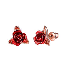 Boucle d'oreille Hakana™ Rose Rouge